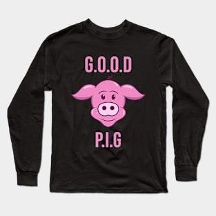 Good pig cartoon Long Sleeve T-Shirt